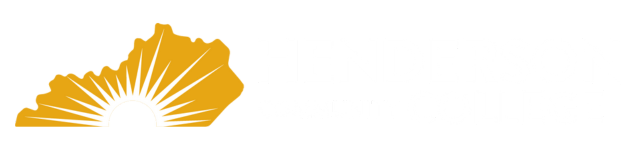 Henderson Community College with Kentucky State Logo and 16 rays of sunshine.