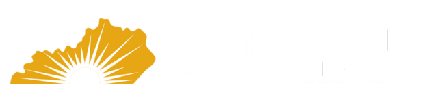 Hopkinsville Community College with Kentucky State Logo and 16 rays of sunshine.
