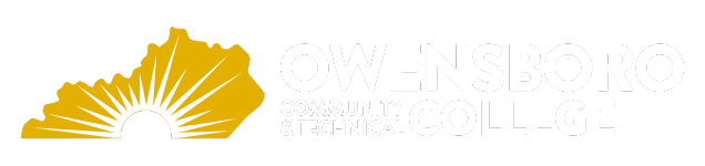 Owensboro Community and Technical College with Kentucky State Logo and 16 rays of sunshine.